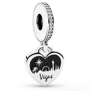 Pandora Silver and Black Vegas Charm Bracelet